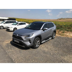 Купить Боковые пороги Tayga V2 (2 шт., алюминий) для Toyota Rav 4 2019- гг