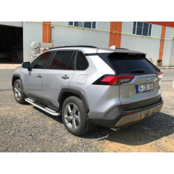 Купить Боковые пороги Tayga V2 (2 шт., алюминий) для Toyota Rav 4 2019- гг