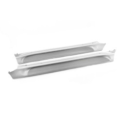 Купити Бокові пороги GX-style (2 шт., алюміній) Білий колір (сіра підніжка) для Toyota Land Cruiser Prado 150