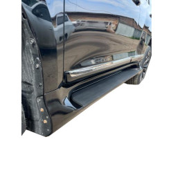 Купити Бокові пороги GX-style (2 шт., алюміній) Чорний колір (сіра підніжка) для Toyota Land Cruiser Prado 150