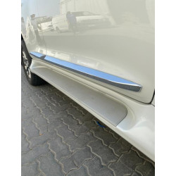 Купити Бокові пороги GX-style (2 шт., алюміній) Чорний колір (сіра підніжка) для Toyota Land Cruiser Prado 150