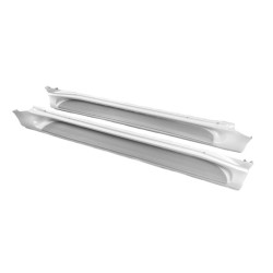 Купити Бокові пороги GX-style (2 шт., алюміній) Чорний колір (сіра підніжка) для Toyota Land Cruiser Prado 150