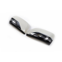 Купити Кришки дзеркал (з повторювачем, стиль 2016) Білий колір для Toyota Land Cruiser Prado 150