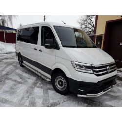 Купити Передній захист ST085 (нерж) для Volkswagen Crafter 2016- рр