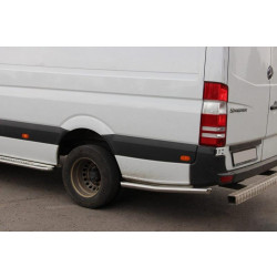 Купити Бічні труби за заднім колесом (2 шт., нерж) ExtraLong, 70мм для Volkswagen Crafter 2016- рр