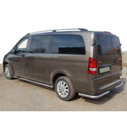 Купити Задній захист кути AK003 (нерж.) для Mercedes Vito / V-class W447 2014- рр