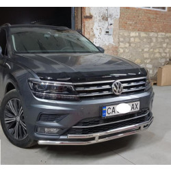 Купити Передній захист ST016 (нерж) для Volkswagen Tiguan 2016-2023 рр
