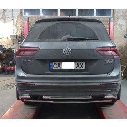 Купити Задній захист AK001-2 (нерж) для Volkswagen Tiguan 2016-2023 рр