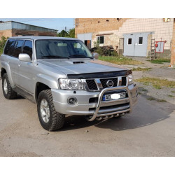 Купити Кенгурятник QT007 (нерж) для Nissan Patrol Y61 1997-2011 рр