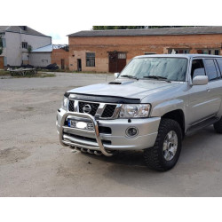 Купити Кенгурятник QT007 (нерж) для Nissan Patrol Y61 1997-2011 рр