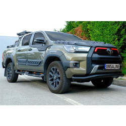 Купити Передній захист Texas для 2020-2025 (76мм, чорний) для Toyota Hilux 2015- рр