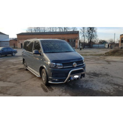 Купить Кенгурятник с усами WT004-ST (нерж) для Volkswagen T6