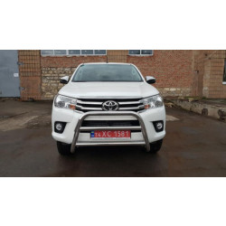 Купить Кенгурятник WT007 (нерж) для Toyota Hilux 2015- гг
