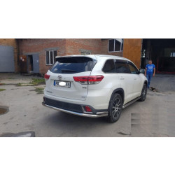 Купить Задняя защита AK005-2 (2 шт, нерж) для Toyota Highlander 2013-2019 гг
