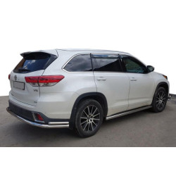 Купить Задняя защита AK005-2 (2 шт, нерж) для Toyota Highlander 2013-2019 гг