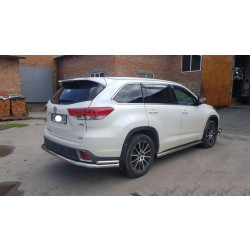 Купить Задняя защита AK005-2 (2 шт, нерж) для Toyota Highlander 2013-2019 гг