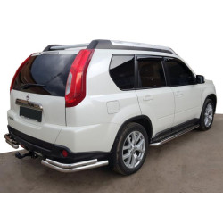 Купить Задние углы AK003-Double (2 шт., нерж.) для Nissan X-trail T31 2007-2014 гг