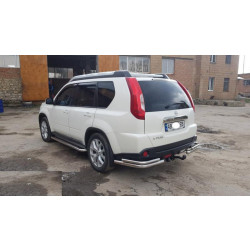 Купить Задние углы AK003-Double (2 шт., нерж.) для Nissan X-trail T31 2007-2014 гг