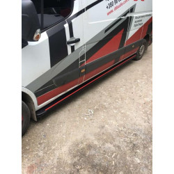 Купити Бокові пороги Maya Red (2 шт., алюміній) Довга база для Nissan NV400 2010-2024 рр