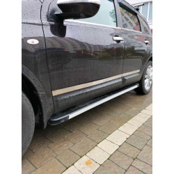 Купить Боковые пороги Maya V1 (2 шт., алюминий) Длинная база для Nissan Qashqai 2010-2014 гг