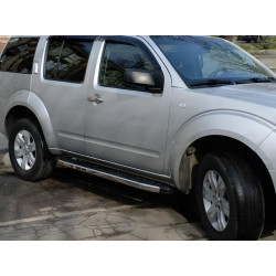 Купить Боковые пороги BlackLine (2 шт., алюминий) для Nissan Pathfinder R51 2005-2014 гг