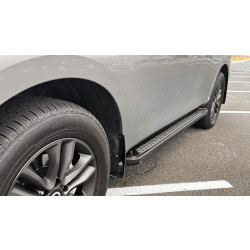 Купить Боковые пороги Vision New Grey (2 шт., алюминий) для Nissan Armada 2016-2024 гг
