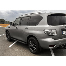 Купить Боковые пороги Vision New Grey (2 шт., алюминий) для Nissan Armada 2016-2024 гг