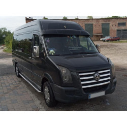 Купити Козирок на лобове скло на рамі V2 (чорний глянець, 5мм) для Volkswagen Crafter 2006-2016 рр