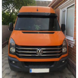Купити Козирок на лобове скло на рамі V2 (чорний глянець, 5мм) для Volkswagen Crafter 2006-2016 рр