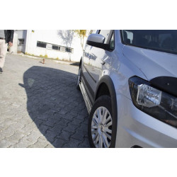 Купити Накладки на бічні пороги EuroCap (чорні) для Volkswagen Caddy 2010-2015 рр
