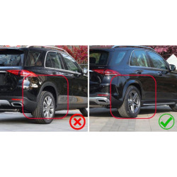 Купити Бризковики Premium (забарвлені розширювачі арок, модель з підніжками, 4 шт) для Mercedes GLE W167