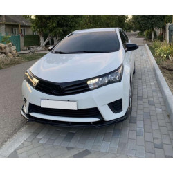 Купити Накладка на передній бампер ЛИП (чорна) для Toyota Corolla 2013-2019 рр