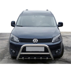 Купить Кенгурятник WT003-4 (нерж) 60 мм, с надписью для Volkswagen Caddy 2015-2020 гг