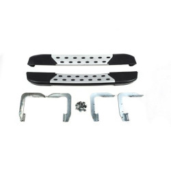 Купити Бокові пороги DOT-Line за колесом (2 шт., Алюм.) Середня база для Volkswagen Crafter 2006-2016 рр