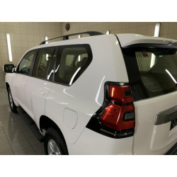 Купить Рейлинги турецкий дизайн (Черные, 2 шт) Металлические ножки для Toyota Land Cruiser Prado 150