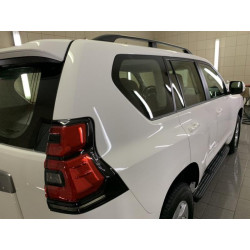 Купить Рейлинги турецкий дизайн (Черные, 2 шт) Металлические ножки для Toyota Land Cruiser Prado 150