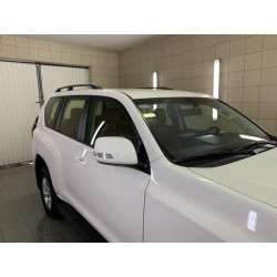 Купить Рейлинги турецкий дизайн (Черные, 2 шт) Металлические ножки для Toyota Land Cruiser Prado 150