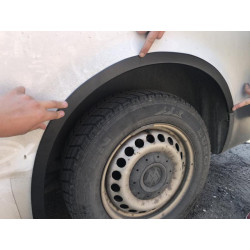 Купить Накладки на арки (6 шт, черные) Черная нержавейка для Volkswagen T5 Transporter 2003-2010 гг