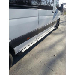 Купити Бокові пороги DOT-Line (2 шт., Алюм.) довга база для Volkswagen Crafter 2006-2016 рр