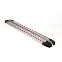 Купить Боковые пороги Maya Red-Grey (2 шт., алюминий) для Volkswagen Amarok 2010-2022 гг