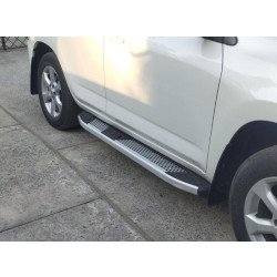 Купить Боковые пороги Mevsim Grey (2 шт., алюминий) для Toyota Rav 4 2006-2013 гг