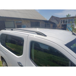 Купити Рейлінги OmsaLine Solid (2 шт, чорні) Коротка база для Toyota Proace City