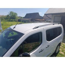 Купити Рейлінги OmsaLine Solid (2 шт, чорні) Довга база для Toyota Proace City