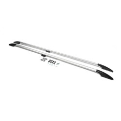 Купити Рейлінги OmsaLine Solid (2 шт, сірі) коротка база для Ford Custom 2013-2022 рр