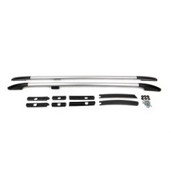 Купити Рейлінги OmsaLine Solid (2 шт, сірі) коротка база для Ford Connect 2014-2021 рр