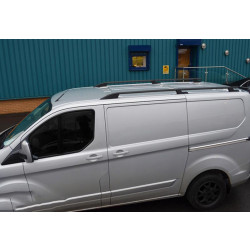 Купити Рейлінги OmsaLine Sport (2 шт, чорні) коротка база для Ford Custom 2013-2022 рр