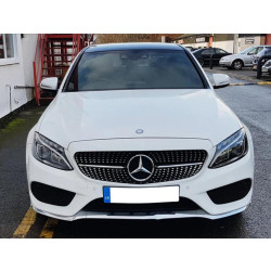 Купити Передня решітка Diamond Silver (для Avantgarde/AMG-Line/C43 AMG) 2014-2018, з камерою для Mercedes C-сlass W205 рр