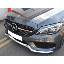 Купити Передня решітка Diamond Silver (для Avantgarde/AMG-Line/C43 AMG) 2014-2018, з камерою для Mercedes C-сlass W205 рр