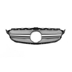 Купити Передня решітка AMG Silver (для Avantgarde/AMG-Line/C43 AMG) 2018-2025, з камерою для Mercedes C-сlass W205 рр