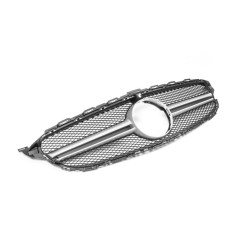 Купити Передня решітка AMG Silver (для Avantgarde/AMG-Line/C43 AMG) 2018-2025, з камерою для Mercedes C-сlass W205 рр